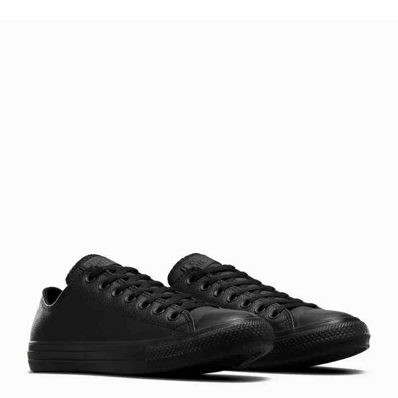  Converse Chuck Taylor All Star Leather Low Top Black Mono